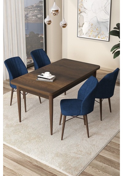 Canisa Arp Serisi 70x110 Sabit Mutfak Masası Takımı Barok Desen Masa 4 Lacivert Sandalye Masa Barok Ahşap Desen Sandalye Lacivert Canisa Arp Serisi 70x110 Sabit Mutfak Masası Takımı Barok Desen Masa 4 Lacivert Sandalye Masa Barok Ahşap Desen Sandalye Lacivert