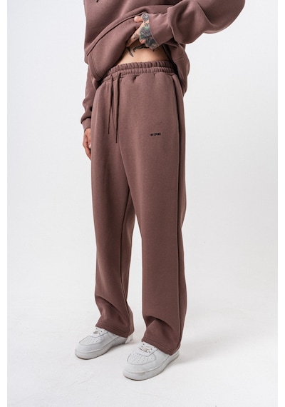 Erkek Respire Yazı Detaylı Basic Baggy Eşofman Altı Kakao Kahverengi