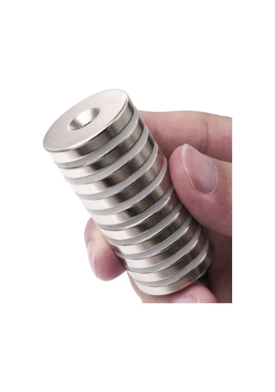 10 Adet 30Mm X 10-5Mm X 5Mm Havşa Delikli Güçlü Neodyum Miknatis