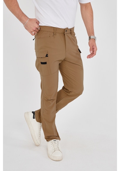 Camp Scoutland Camp525 Outdoor Tactical Su İticili Likralı Yazlık Erkek Taktik Pantolon Hardal