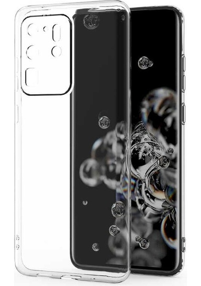 Rba Aksesuar Galaxy Uyumlu S20 Ultra Kılıf Rba Kamera Korumalı Süper Silikon Kapak - Renksiz Çok Renkli
