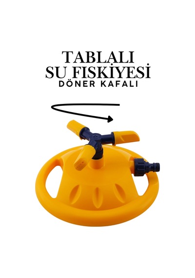 Hareketli 3 Kollu Dönerli Bahçe Fıskiyesi - Ayarlanabilir Tablalı Çim Sulama Aparatı Plastik Dy6013 Diğer
