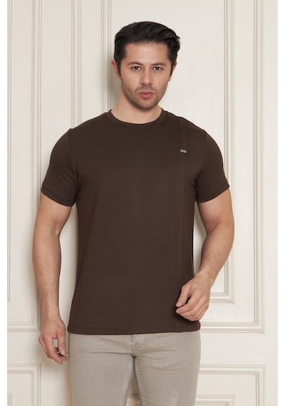 Erkek Jeuss Oysho Kumaş Sıfır Yaka Kahverengi Tshirt Erkek Jeuss Oysho Kumaş Sıfır Yaka Kahverengi Tshirt