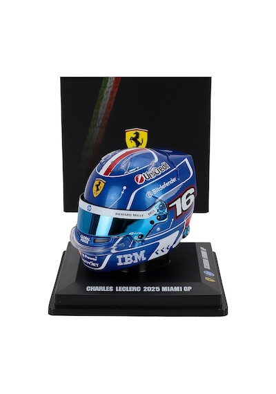 Looksmart Ferrari Sf-25 Charles Leclerc Miami Gp 2025 Diecast Kask 1/5