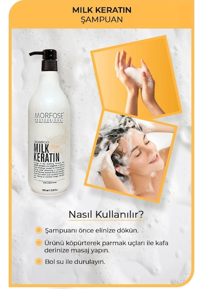 Milk Keratin Şampuan 1000 Ml - Besleyici Koruyucu Etki