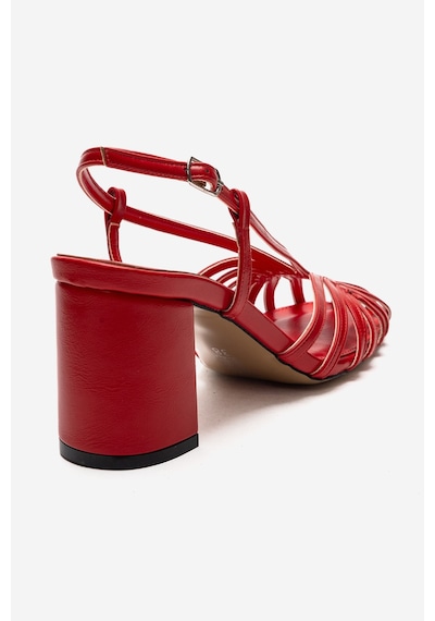 Luvishoes Wılda Kırmızı Kadın Kalın Topuklu Ayakkabı
