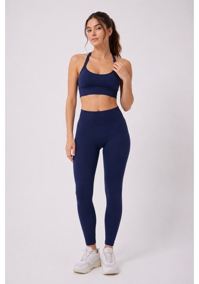 Jolt Kind Model Kalça Büzgülü Yüksek Bel Toparlayıcı Seamless Tayt Lacivert