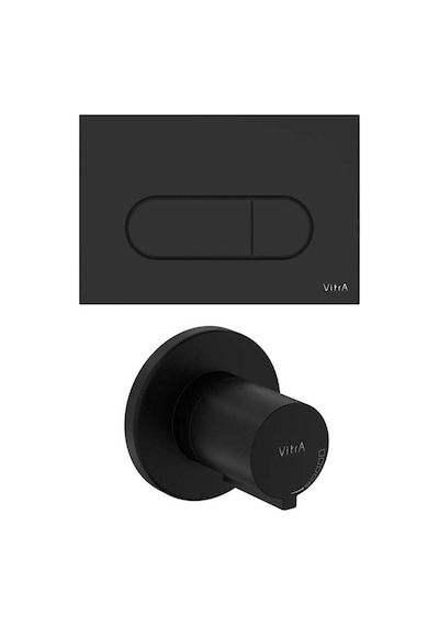 VitrA Root Round Kumanda Paneli Ve Stop Valf Seti Mat Siyah 800-2036 Diğer