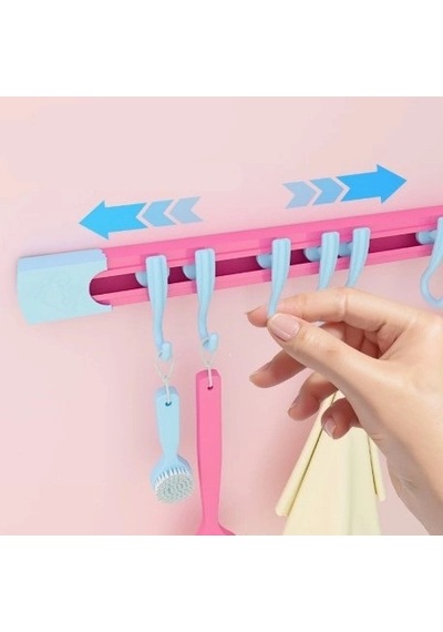 10 Kancalı Raylı Mutfak Ve Banyo Düzenleyici Askı 30 Cm Bx40 Diğer