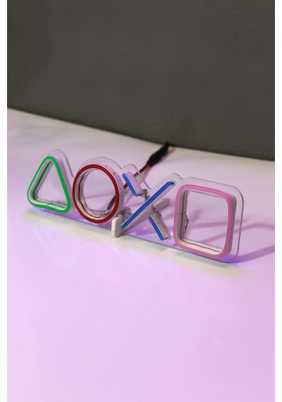 Playstation Neon Led / Gece Lambası / Game Dekoratif Lamba / Işıklı Ps / Play Station Ambians Işığı Renkli