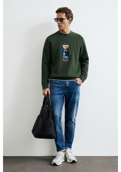 Lufian Mıles Erkek Sweatshirt Yeşil Yeşil 112030201100600