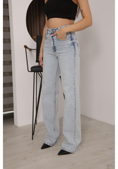 Modanida Kadın Buz Mavisi Yüksek Bel Palazzo Baggy Kot Pantolon Wide Leg Bol Paça Jean Kot Pantolon Gümüş Gümüş Modanida Kadın Buz Mavisi Yüksek Bel Palazzo Baggy Kot Pantolon Wide Leg Bol Paça Jean Kot Pantolon Gümüş Gümüş