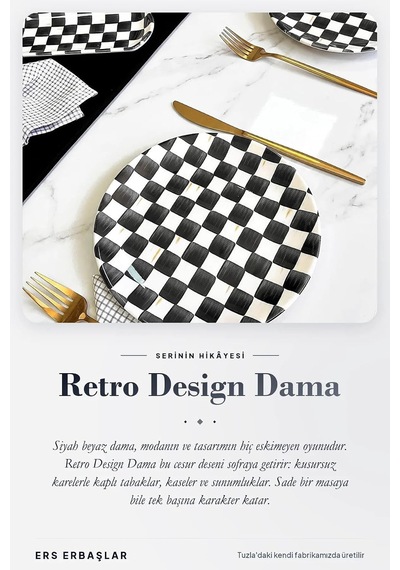 Retro Dama 14 Parça 6 Kişilik Kahvaltı Takımı Diğer