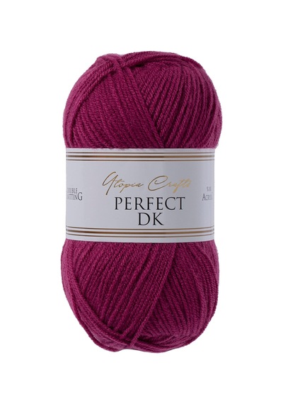 Utopia Crafts Perfect Dk %100 Akrilik Yumuşak Örgü İpi 100g 300m - Mürdüm