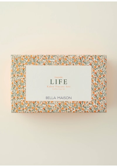 Bella Maison Life Porselen 2'li Kahve Fincanı Seti 120 Cc Çok Renkli