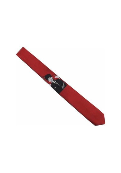 Gaffy Atatürk ve Imza Desenli Dokuma Kırmızı Kravat - Ak-14 (541368436) Kırmızı