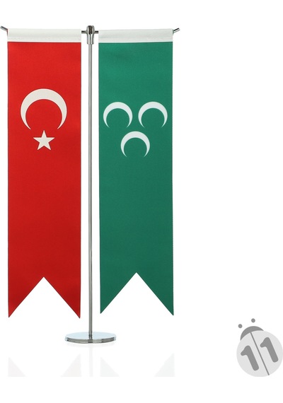 Türk Bayrağı ve Osmanlı Üç Hilal Masa Bayrak Takımı