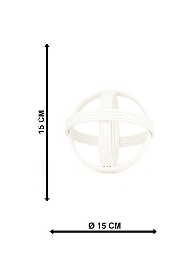 Satürn Metal Aksesuar Beyaz 15 Cm