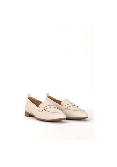 Dericlub Kadın Gerçek Deri Loafer Br 04037 Bej