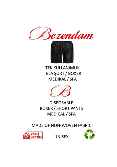 Bezendam Tek Kullanımlık Tela Şort Spa Şort Boxer