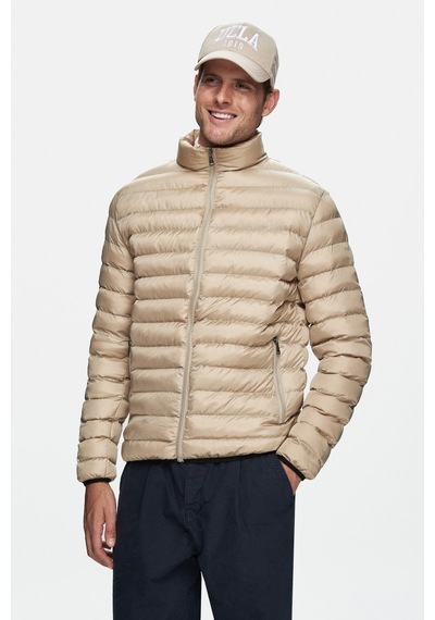 Ucla Northwın Koyu Bej Fermuarlı Ve Cepli Polyester Standard Fit Erkek Mont-Koyu Bej