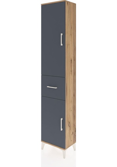 Arges Dolap 4 Raflı Tek Çekmeceli 2 Kapaklı 44x30x221 Çam-ant... Çam