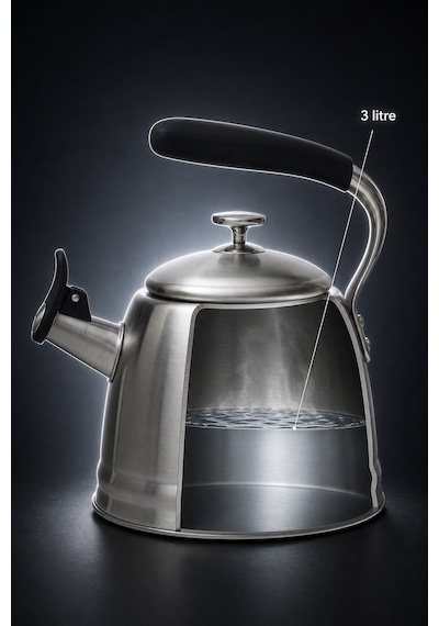 Teatime Paslanmaz Çelik Düdüklü Su Isıtıcısı İnox - 3 L Diğer