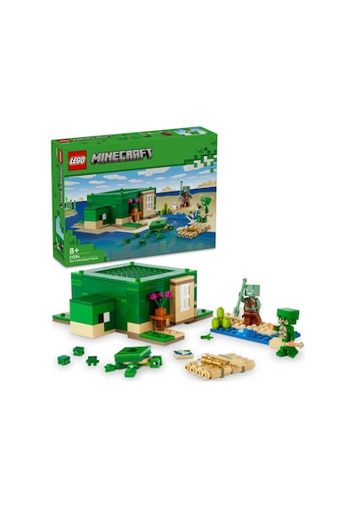 LEGO® Minecraft Kaplumbağa Plaj Evi 21254 8+ Yaratıcı Oyuncak Yapım Seti - 234 Parça