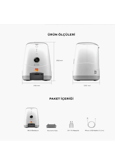 S-Link Akıllı Evcil Hayvan Besleme Kapı 1080p Wi-fi Tuya Destekli Sl-20