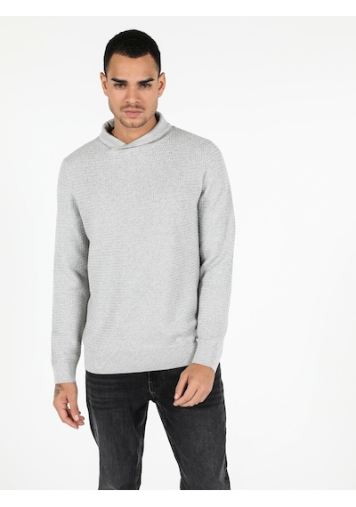 Colin's Regular Fit Sal Yaka Erkek Gri Kazak CL1051638_Q1.V2_GRA