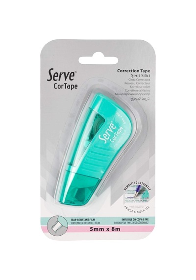 Serve Cortape Şerit Silici 5 Mm 8mt Nane Yeşili Tekli Blister Genel