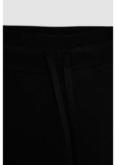 Defacto Jogger Triko Pantolon Cepli Basic Düz Beli Lastik Bağcıklı R1701AZ24WNBK27 Siyah