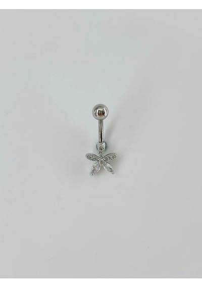 Çiçek Detaylı Göbek Piercing Çok Renkli 64887917