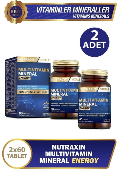 Nutraxin Multivitamin Mineral Energy 60 Tablet 2 Adet
