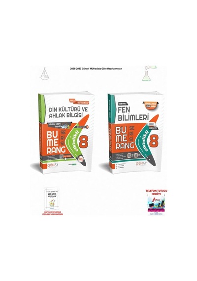 Günay 8. Sınıf Lgs Tüm Dersler 2 Kitaplı Başarı Seti Set 141