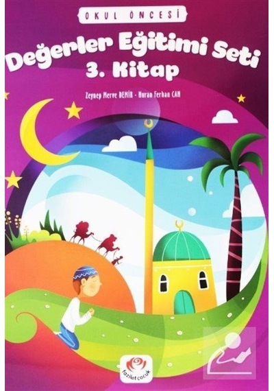 Değerler Eğitimi Seti 3. Kitap Stickerli 5 Yaş ve Üzeri / Nu