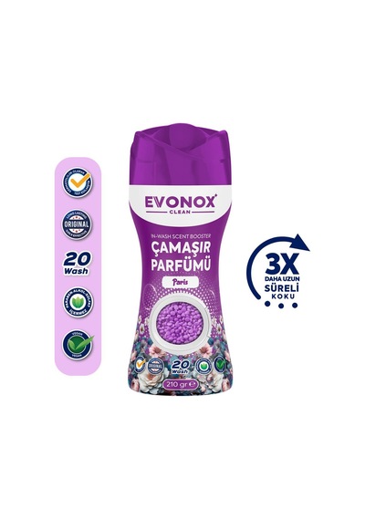 Evonox Clean Granül Çamaşır Parfümü & Çamaşır Yumuşatıcı Paris 210 Gr Tekli