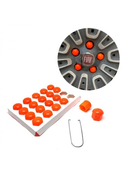 Düz Bijon Kapağı Sökme Aparatlı 20 Li Set Turuncu 19 Mm