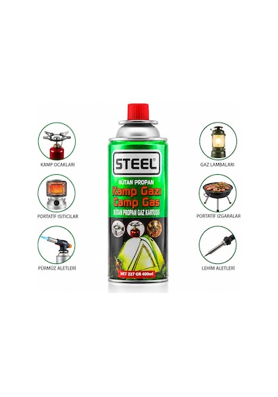 Bütan Gaz Kartuşu 220g & 400ml - Piknik Ve Kamp Diğer