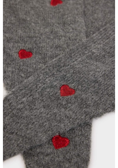 Defacto Kadın Nakışlı Bandana H0481ax26smgr2 Gri-gr2