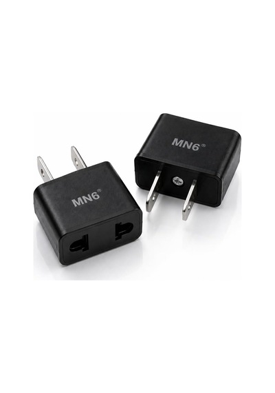 M007 Amerikan Priz Dönüştürücü/türk Fişi Amerikan Sistemine Çeviren Adaptor Fiş, Siyah, 2