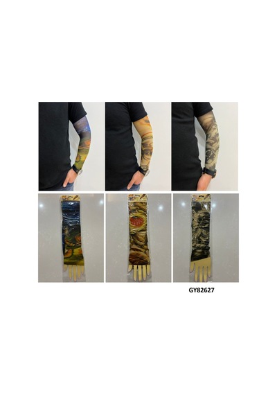 Giyilebilir Dövme 3 Çift 6 Adet Kol Çorap Dövmesi Sleeve Tattoo Set10