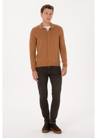 U.s. Polo Assn. Erkek Hırka Triko 50313690-vr233 Bisküvi