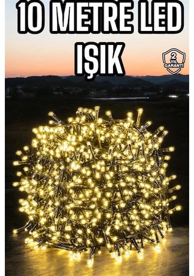 Mey İthalat Led Işık 10 Metre Gün Işığı Parlak Ve Doğal Ağaç Süsleme -