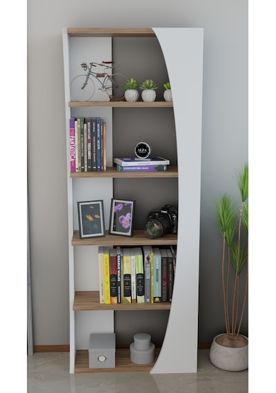6 Raflı Kitaplık 50 Cm Seti Salon Rafı Ofis Mobilyası - Dekoratif & Kitap Rafı Atlantik Çam - Beyaz 6 Raflı Kitaplık 50 Cm Seti Salon Rafı Ofis Mobilyası - Dekoratif & Kitap Rafı Atlantik Çam - Beyaz