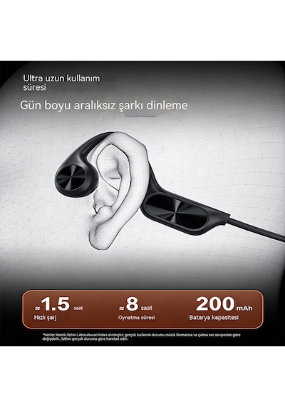 Kemik İletimli Bluetooth Kulaklık V5.4 Ipx8 Waterproof