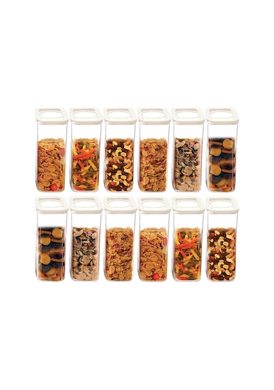 Moonstar 12 Li Süper Set Saklama Kabı Erzak Kabı Seti 2250 Ml-Max Çok Renkli