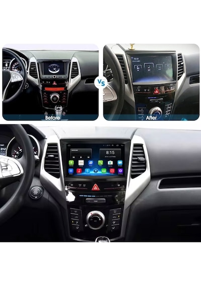 Ssangyong Tivoli Araç Multimedya Android Ekran Carplay Double Teyp 2+32 9" 15-19 Black Cadence
