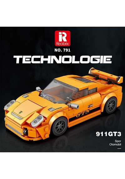 Reobrix Creator 791 Porsche 911 Gt3 Spor Araba Yaratıcı Yapı Blok Seti Building Blocks - 338 Parça