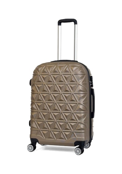 Reymond Luggage Piramit Desen ABS Seyahat Valizi, Canyon Serisi,  Gold - Orta Boy Altın